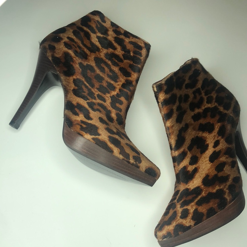 Steve Madden Leopard Print Booties Item#90 - image 3